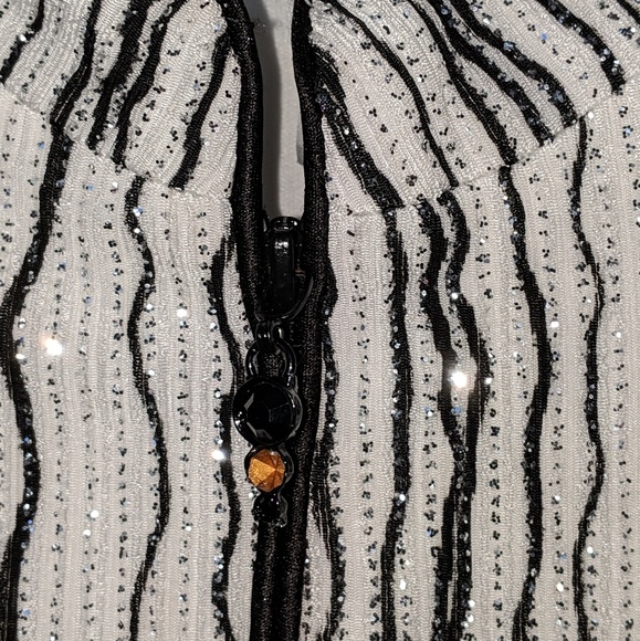 Petite Alex Evenings SZ:XLP white & black glittery - Picture 2 of 8